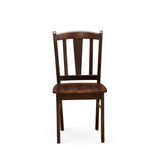 East West Furniture Dublin Kitchen Dining Chairs - Slat Back Wood Seat Chairs, Set of 2, (Finish Options)