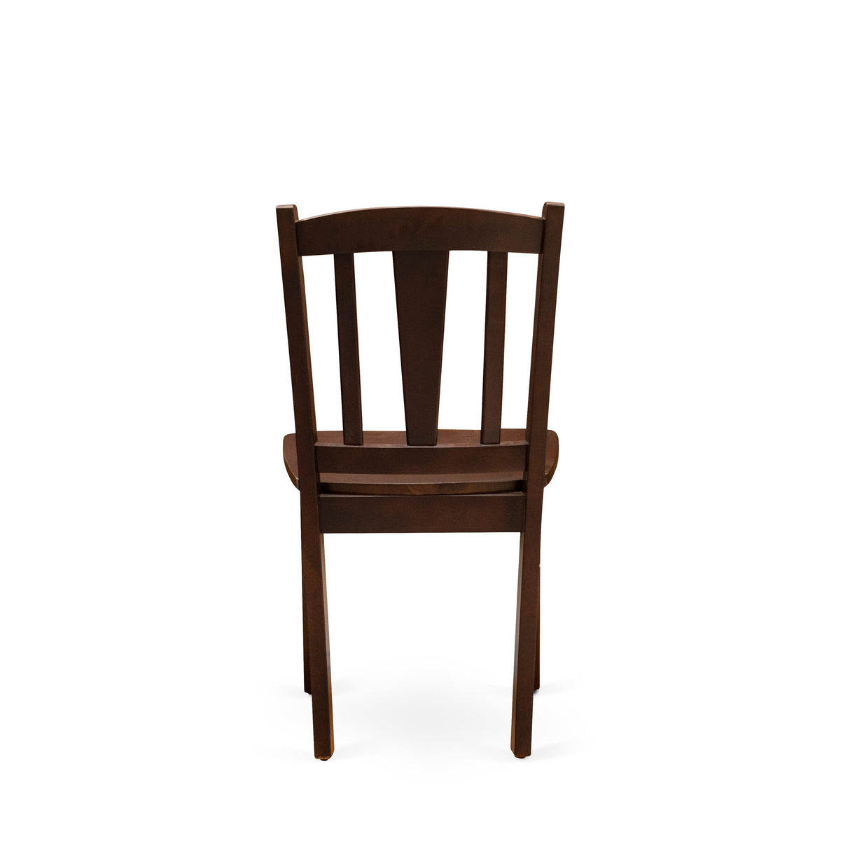 East West Furniture Dublin Kitchen Dining Chairs - Slat Back Wood Seat Chairs, Set of 2, (Finish Options)