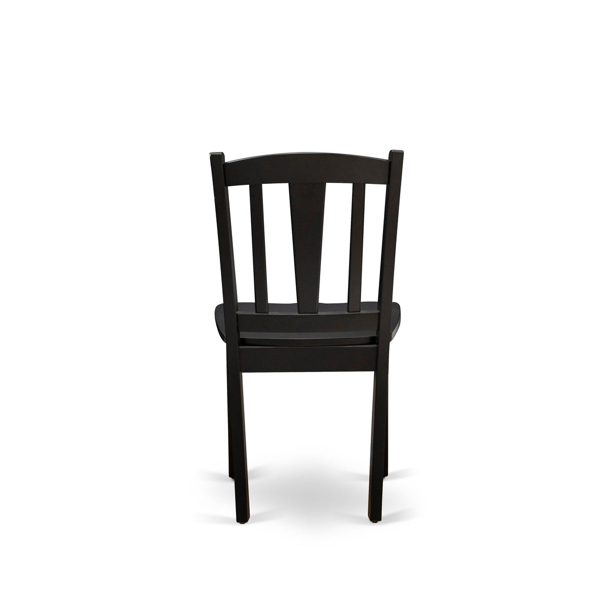 East West Furniture Dublin Kitchen Dining Chairs - Slat Back Wood Seat Chairs, Set of 2, (Finish Options)