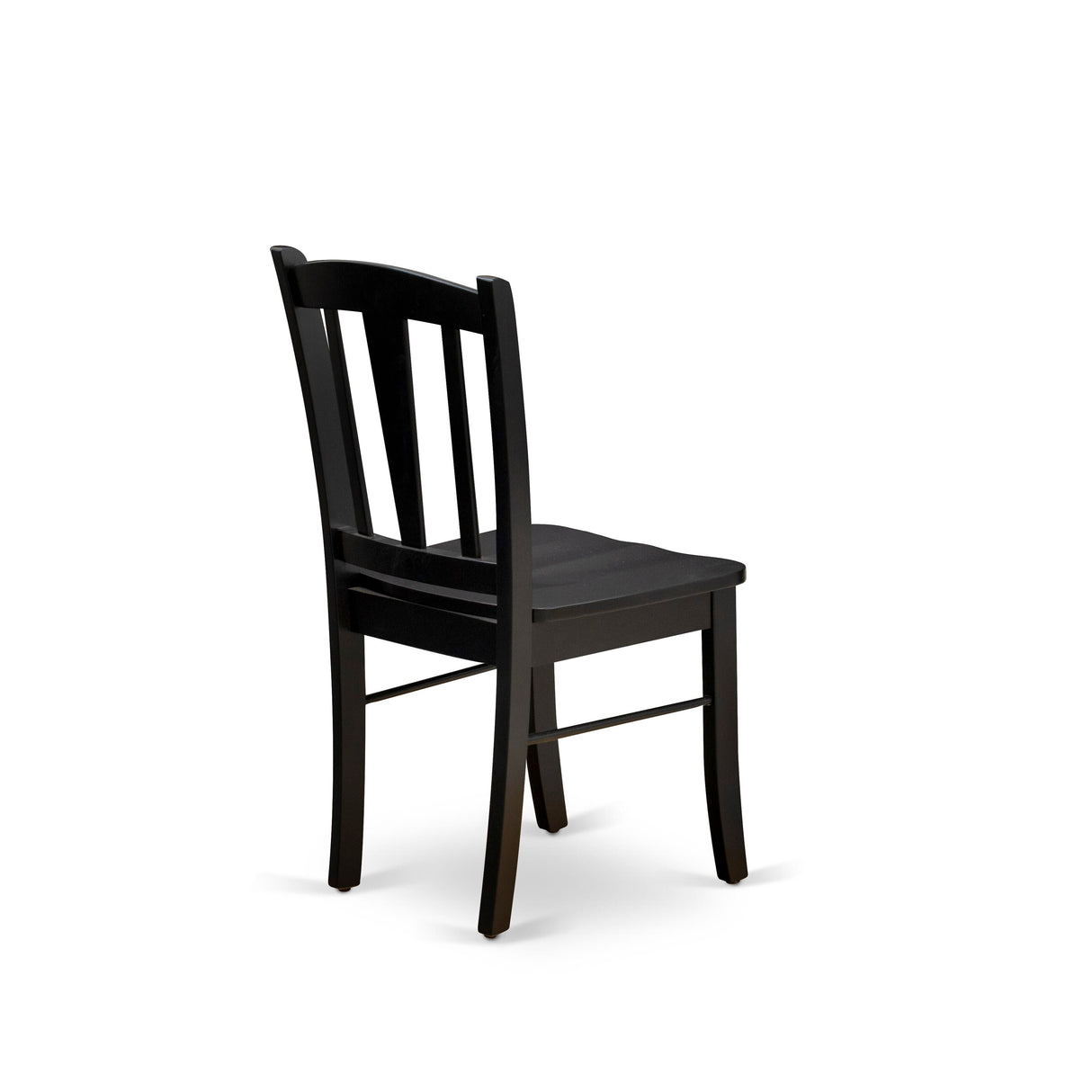 East West Furniture Dublin Kitchen Dining Chairs - Slat Back Wood Seat Chairs, Set of 2, (Finish Options)