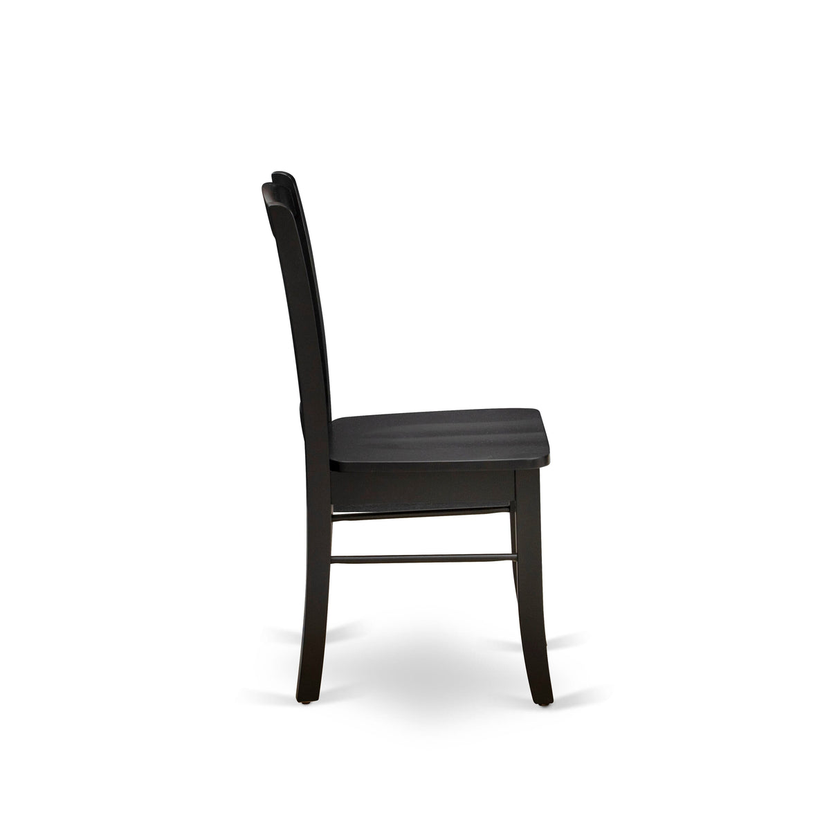 East West Furniture Dublin Kitchen Dining Chairs - Slat Back Wood Seat Chairs, Set of 2, (Finish Options)