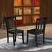 East West Furniture Dublin Kitchen Dining Chairs - Slat Back Wood Seat Chairs, Set of 2, (Finish Options)