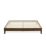 East West Furniture King Platform Bed Frame with 4 Solid Wood Legs and 2 Extra Center Legs (Bed Frame Color Options)