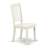 East West Furniture Kitchen Table Set- an Oval Dining Table and Dining Chairs, Linen White(Pieces Options)