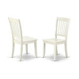East West Furniture Kitchen Table Set- an Oval Dining Table and Dining Chairs, Linen White(Pieces Options)