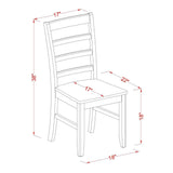 East West Furniture Kitchen Table Set Contains a Round Dining Room Table and 2 Kitchen Chairs, Black & Cherry (Seat Options)