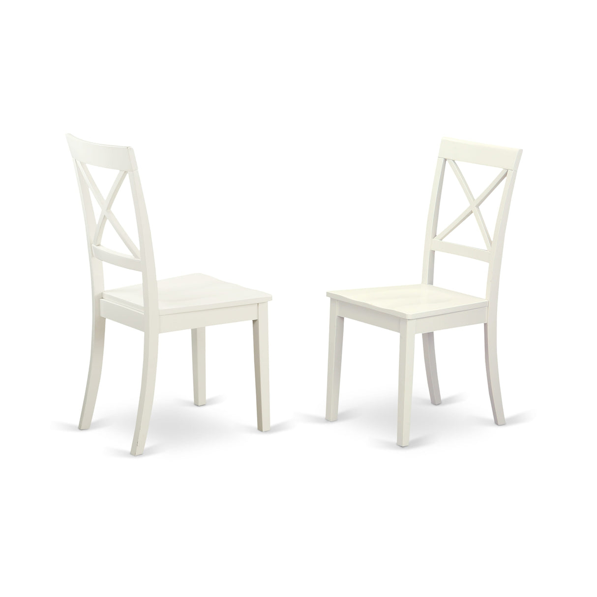 East West Furniture Modern Table Set- A Rectangle Wooden Table and Kitchen Dining Chairs, Linen White- (Pieces Options)