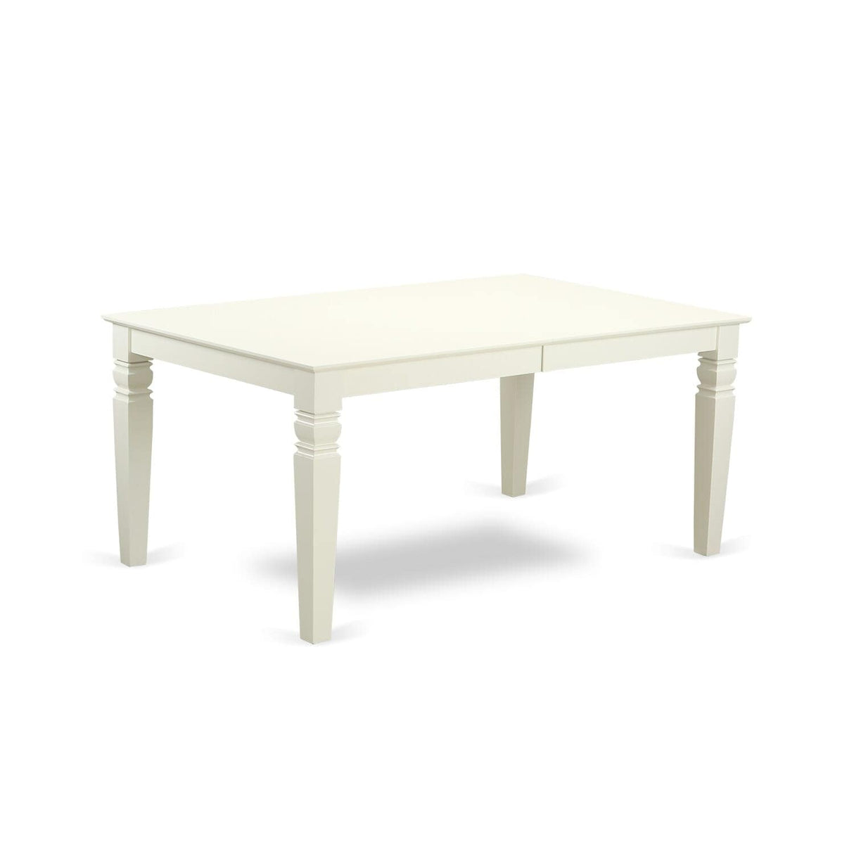 East West Furniture Modern Table Set- A Rectangle Wooden Table and Kitchen Dining Chairs, Linen White- (Pieces Options)