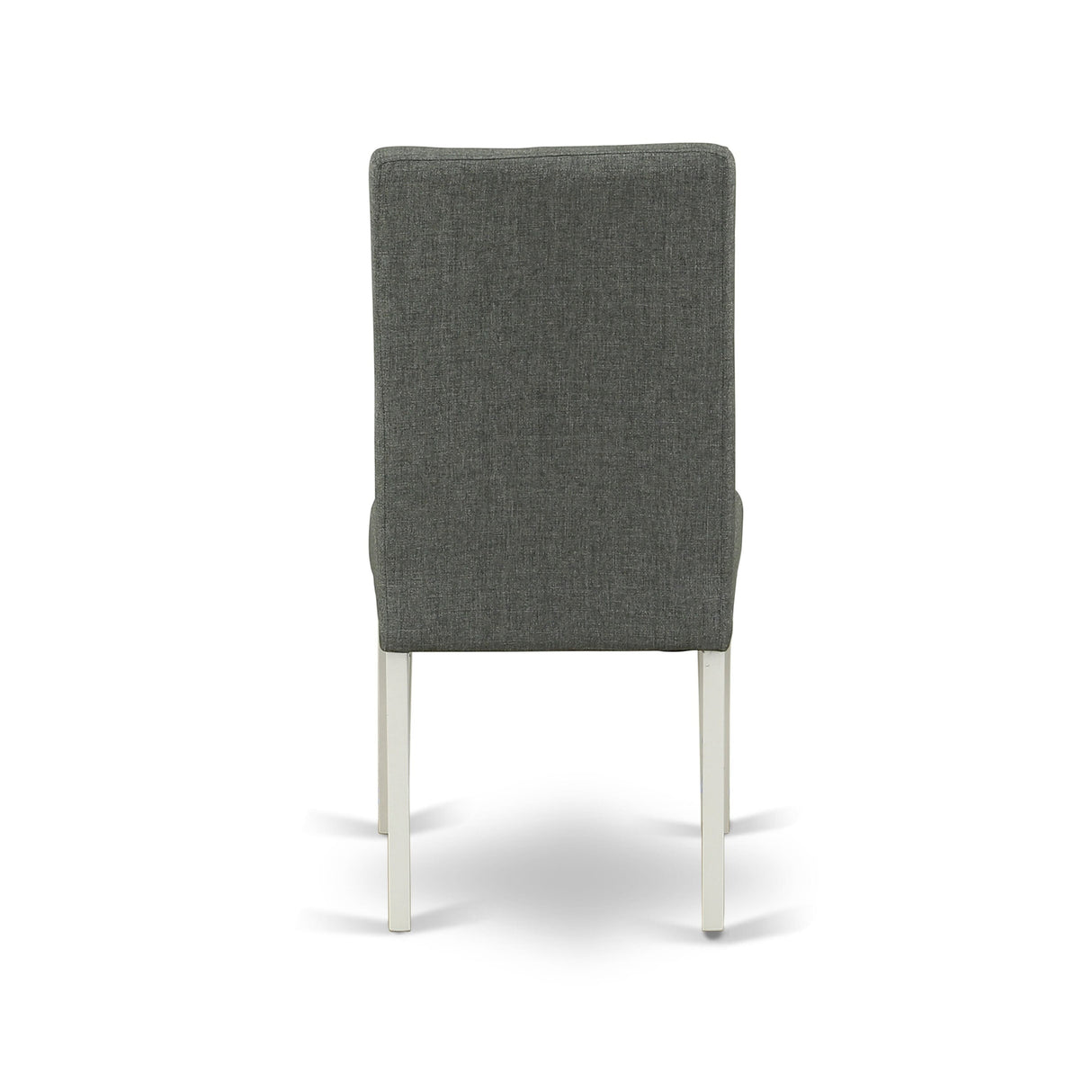 East West Furniture Modern Table Set- A Round Kitchen Table and Gray Linen Fabric Parsons Chairs, Linen White(Pieces Options)