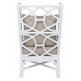 White Rattan Wingback Chair by East at Main - 25" W x 31.5" D x 44" H