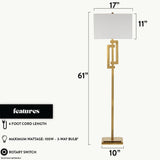 Eastbroke Gold Metal Floor Lamp