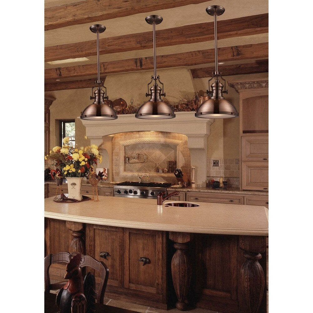 Eastfield Covert - One Light Pendant Antique Copper Finish With