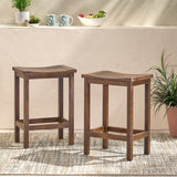 Easton 24-inch Slat Counter Stool (Set of 2) by Christopher Knight Home