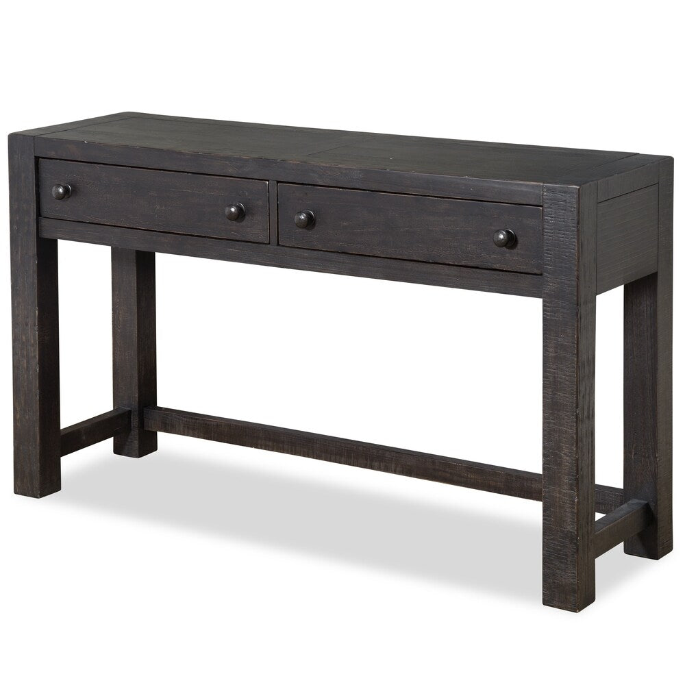 Easton Farmhouse Dark Chocolate Rectangular Entryway Table