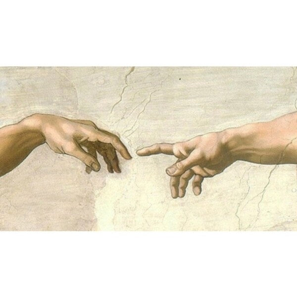Easy Art Prints Michelangelo's 'Creation Detail, Sistine Chapel' Premium Canvas Art