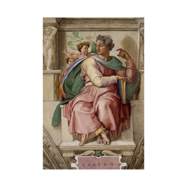 Easy Art Prints Michelangelo's 'The prophet Isaiah, Sistine Chapel' Premium Canvas Art