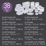 Easy Essentials Food Storage Container Set, 38-piece