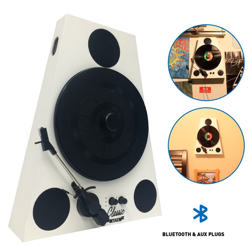 EasyGoProducts Vertical Bluetooth Turntable - 3 Speed Record Player