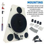 EasyGoProducts Vertical Bluetooth Turntable - 3 Speed Record Player
