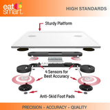 Eat Smart Precision Digital Body Scale - Clear & Silver