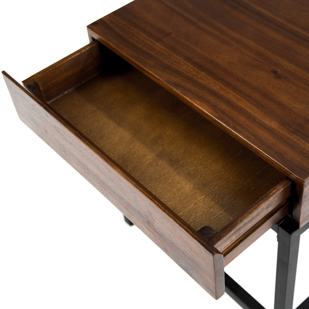 Ebany Industrial Acacia Wood 2-piece Storage Table Set by Christopher Knight Home