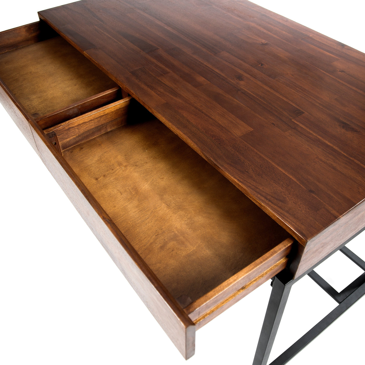 Ebany Industrial Acacia Wood Storage Desk by Christopher Knight Home