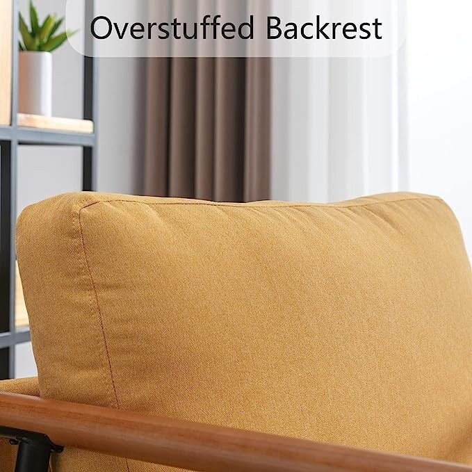Ebello Comfy Simple Upholstered Single Armchair for Living Room