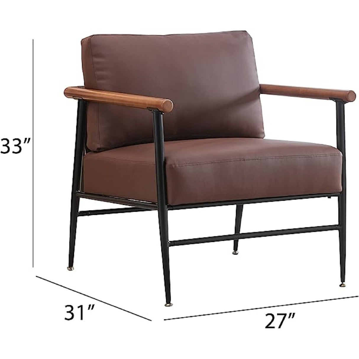 Ebello Comfy Simple Upholstered Single Armchair for Living Room