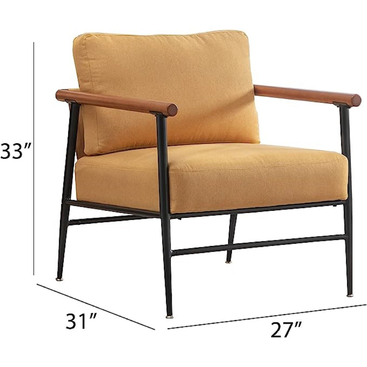 Ebello Comfy Simple Upholstered Single Armchair for Living Room