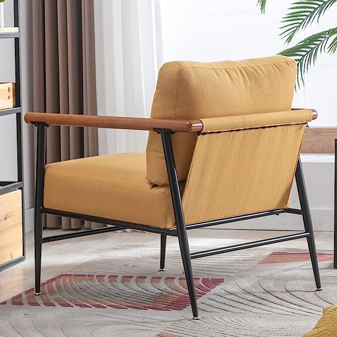 Ebello Comfy Simple Upholstered Single Armchair for Living Room