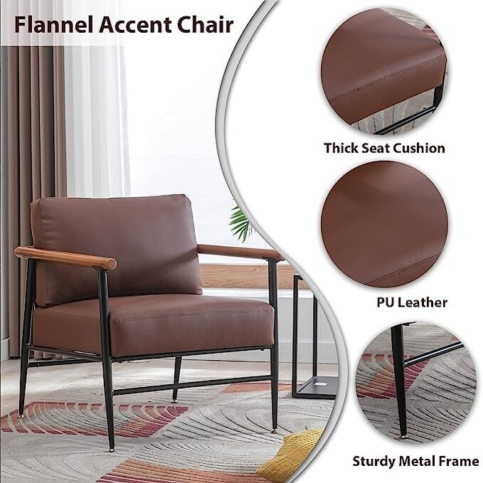 Ebello Comfy Simple Upholstered Single Armchair for Living Room
