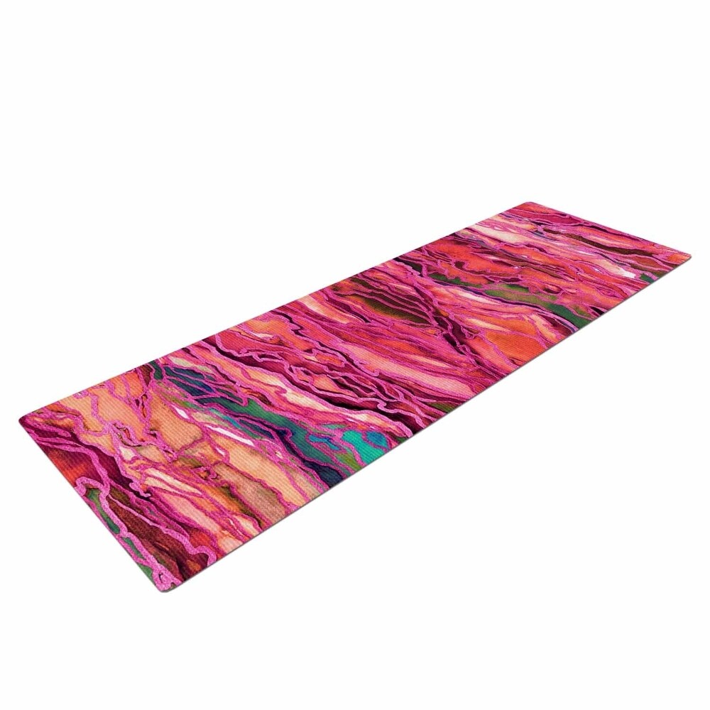 Ebi Emporium "Marble Idea!, Miami Heat" Pink Black Yoga Mat