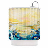 Ebi Emporium "The Reverie" Yellow Blue Shower Curtain