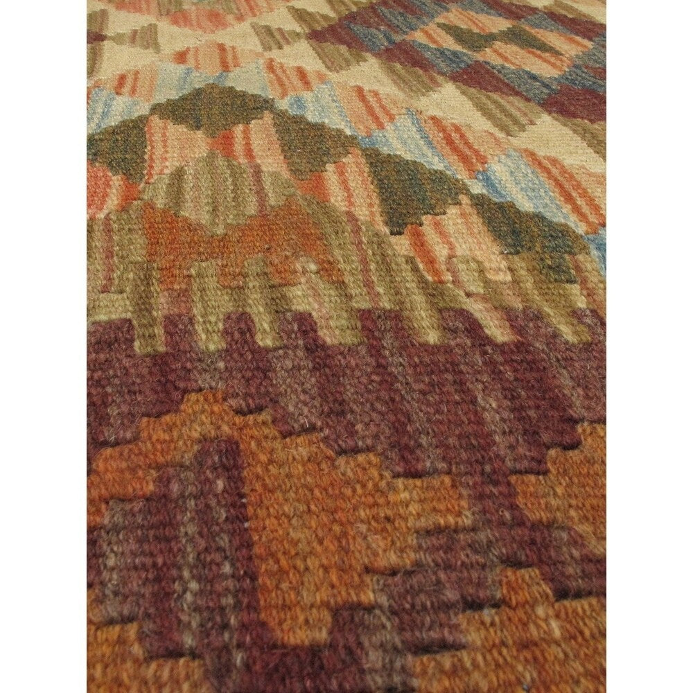 Ecarpetgallery Anatolian Ivory/ Yellow Handwoven Wool Kilim Rug