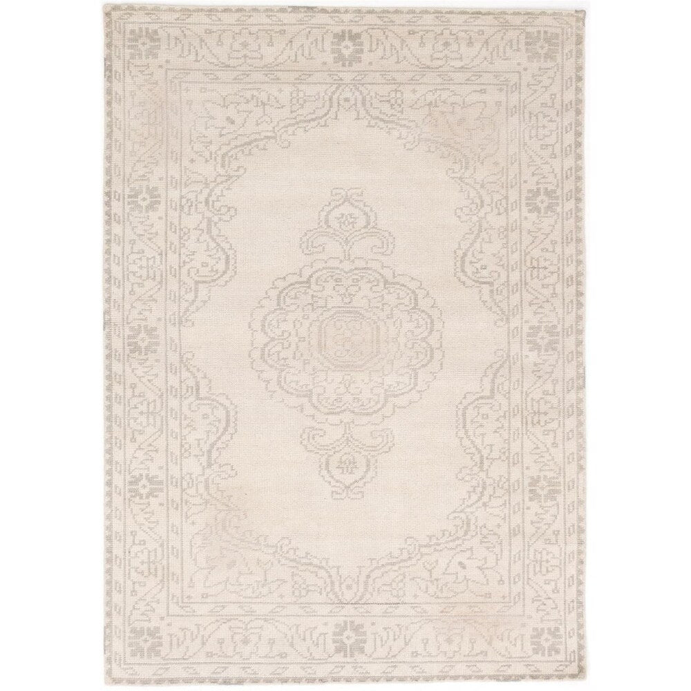 Ecarpetgallery Hand-knotted Eternity Beige Wool Rug (5'6 x 7'9)