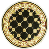 Ecarpetgallery Hand-knotted Opulence Black Wool Rug (5'8 x 5'8)