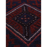 Ecarpetgallery Hand-knotted Tajik Caucasian Blue Red Wool Geometric Runner Rug (1'11 x 7'11)