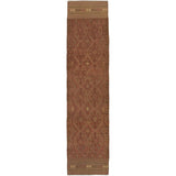 Ecarpetgallery Hand-knotted Tajik Caucasian Brown Wool Geometric Runner Rug (2'2 x 8'7)