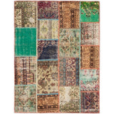 Ecarpetgallery Sunwash Patch Beige/ Green Wool Area Rug