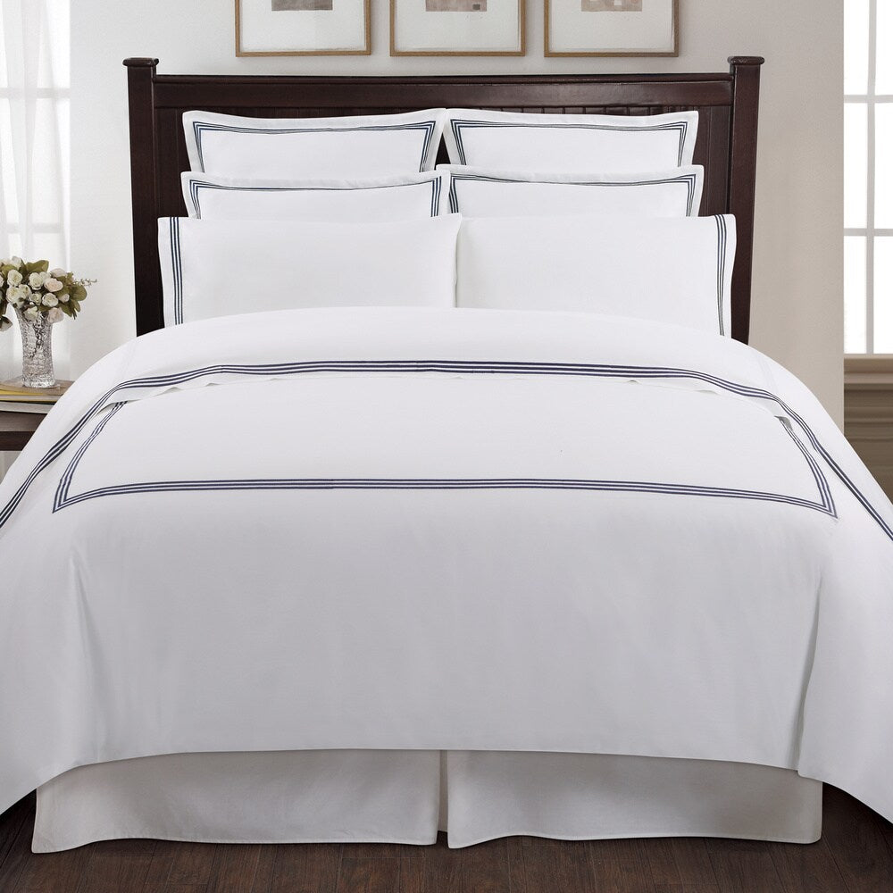 Echelon Home Three Line Hotel Collection Cotton Sateen Sheet Set