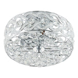 River of Goods Olivia Braided Metal and Crystal 11.5-inch Semi-Flush Mount Ceiling Light - 11.5" x 11.5" x 6.375"