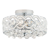 River of Goods Olivia Braided Metal and Crystal 11.5-inch Semi-Flush Mount Ceiling Light - 11.5" x 11.5" x 6.375"