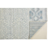 Eckhart Tribal Diamond Rug, Gray/Denim Blue, Area Rug