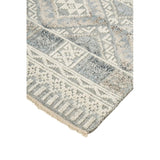 Eckhart Tribal Diamond Rug, Gray/Denim Blue, Area Rug