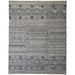Eckhart Tribal Diamond Rug, Gray/Denim Blue, Area Rug