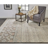 Eckhart Tribal Diamond Rug, Gray/Denim Blue, Area Rug