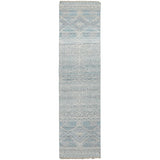 Eckhart Tribal Diamond Rug, Gray/Denim Blue, Area Rug