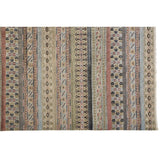 Eckhart Tribal Rug, Khaki Tan/Terracotta/Blue, Area Rug