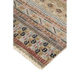 Eckhart Tribal Rug, Khaki Tan/Terracotta/Blue, Area Rug