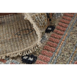 Eckhart Tribal Rug, Khaki Tan/Terracotta/Blue, Area Rug